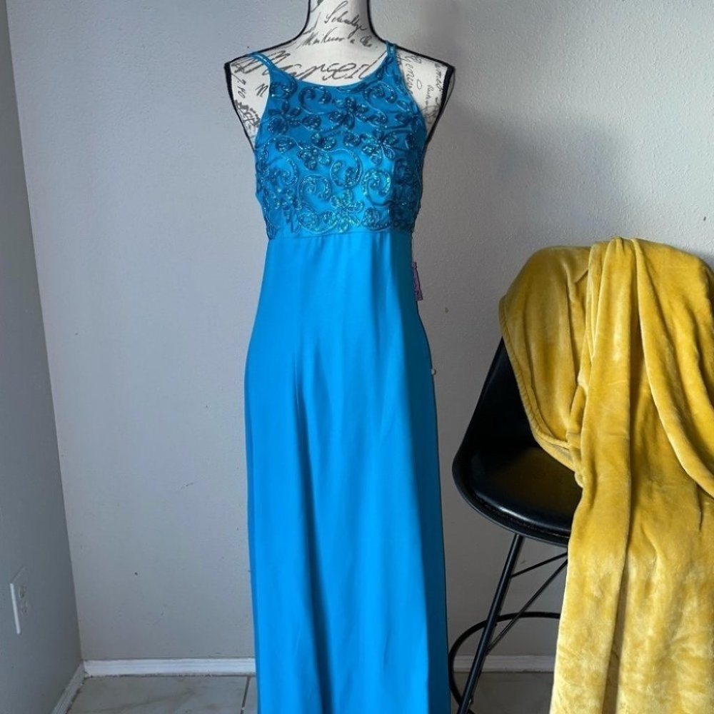 Morgan & Co Turquoise Dress
